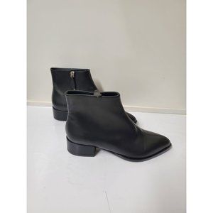SYLVEN NEW YORK Cassidy Leather Block Heel Bootie In Black